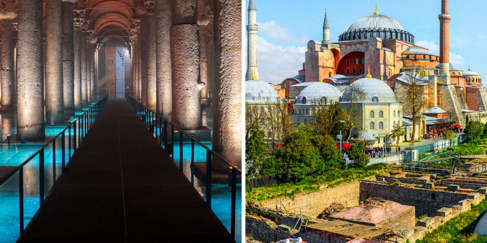 (Istanbul) 🏛️ Sightseeing, Hagia Sofia + Blue Mosque/Basilica Cistern